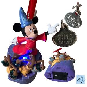 Disney Store 2016 Mickey Mouse Sorcerer Mickey Ornament Tested